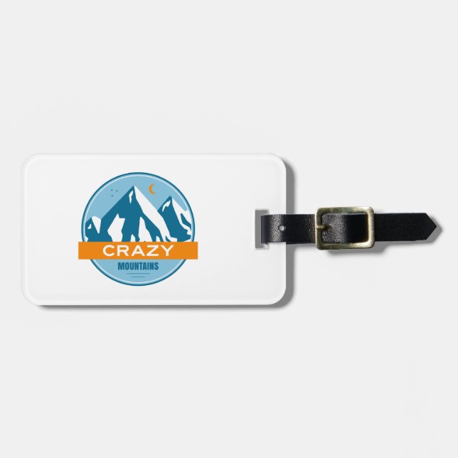Crazy Mountains Montana Luggage Tag (Front Horizontal)