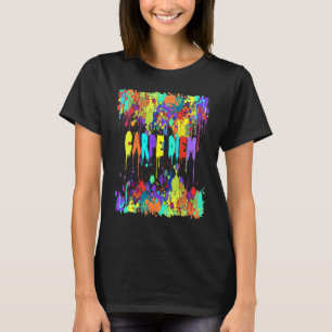Crazy Multicolored Running Splotches Carpe Diem 1 T-Shirt
