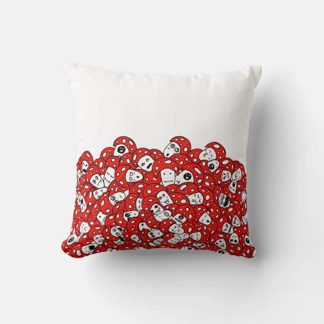 Crazy Mushrooms Cushion (Front)