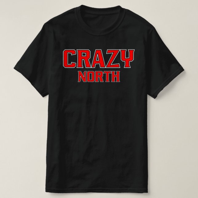 Crazy North Crveno Beli Crvena Zvezda  T-Shirt (Design Front)