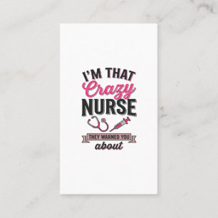 Crazy Nurse Quote Vintage Engraving Shirt Design_1 Business Card