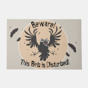 Crazy Old Birb Raven Doormat