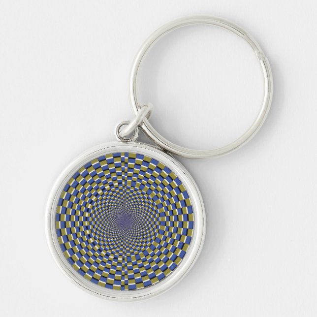 Crazy Optical Illusion - Temple Illusion Key Ring (Front)