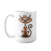 Crazy Orange Cat Classic Mug