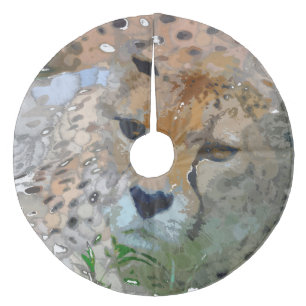 Crazy Paint - Cheetah Fleece Tree Skirt