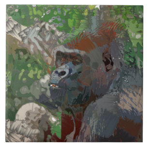 Crazy Paint - Gorilla Ceramic Tile