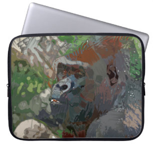 Crazy Paint - Gorilla Laptop Sleeve