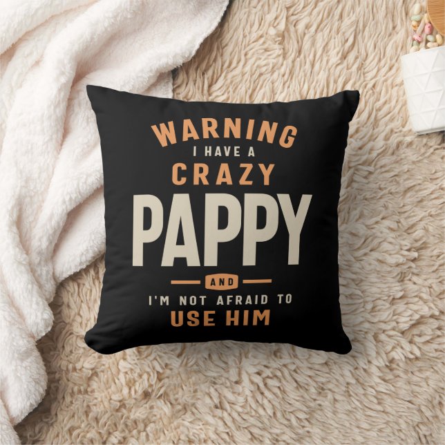 Crazy Pappy: Unleash the Fearless Force Cushion (Blanket)