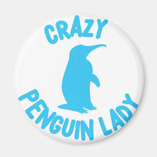 crazy penguin lady magnet