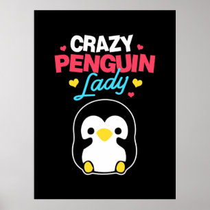 Crazy Penguin Lady Poster