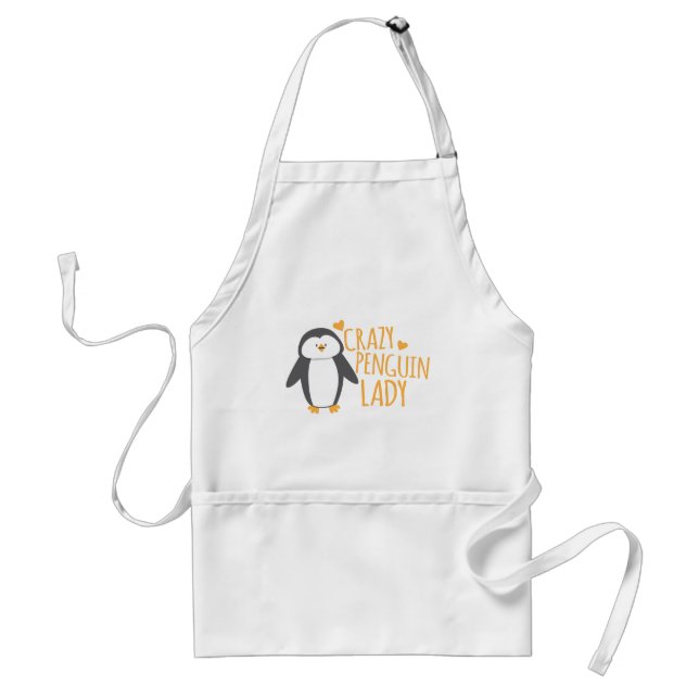 Crazy Penguin Lady Standard Apron (Front)