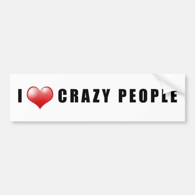Crazy People Love Sticker (Front)