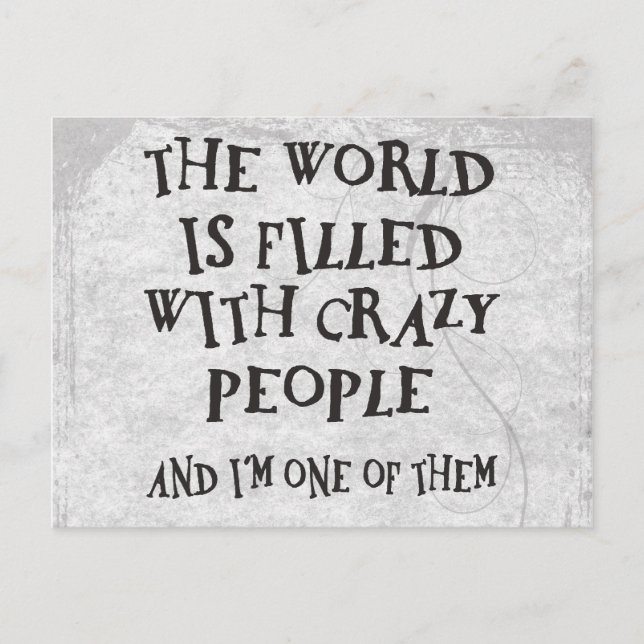 Crazy People Postcard (Front)