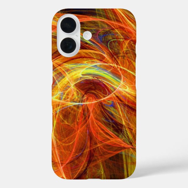 CRAZY PHOTON Abstract Yellow Orange Fractal Swirls Case-Mate iPhone Case (Back)
