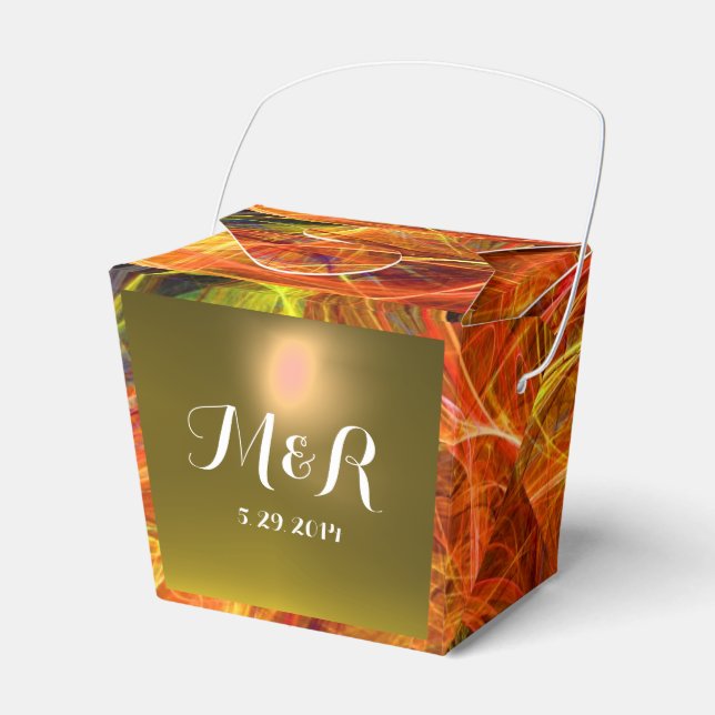 CRAZY PHOTON  GEMSTONE red pink MONOGRAM Favour Box (Front Side)