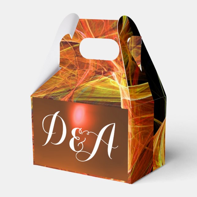 CRAZY PHOTON  GEMSTONE red yellow MONOGRAM Favour Box (Front Side)