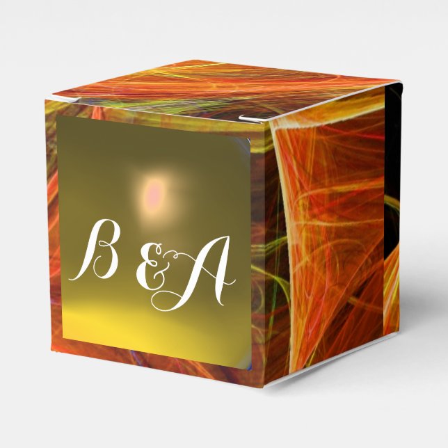 CRAZY PHOTON  GEMSTONE yellow MONOGRAM Favour Box (Front Side)