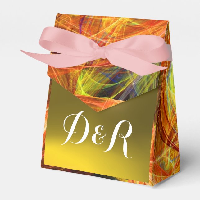 CRAZY PHOTON  GEMSTONE yellow MONOGRAM Favour Box (Front Side)