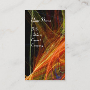 CRAZY PHOTON MONOGRAM gem orange Business Card