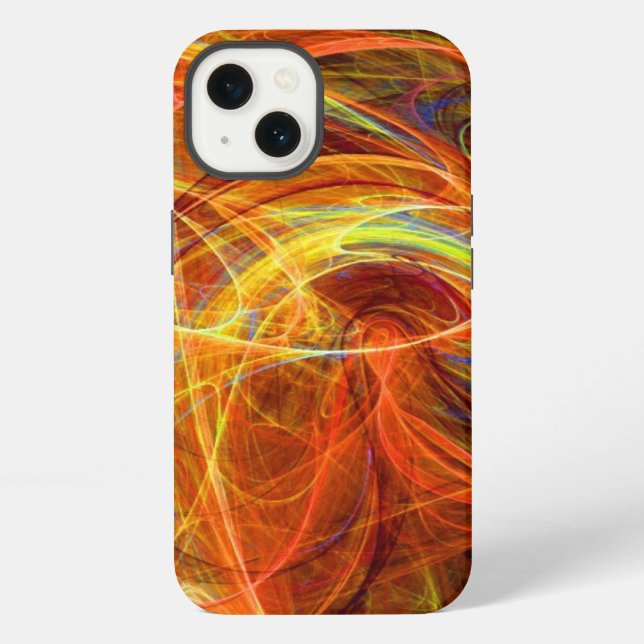 CRAZY PHOTON orange pink iPhone Case (Back)
