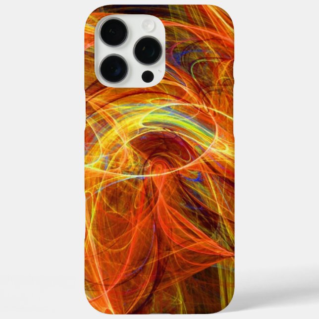 CRAZY PHOTON Orange Yellow Abstract Swirls Case-Mate iPhone Case (Back)