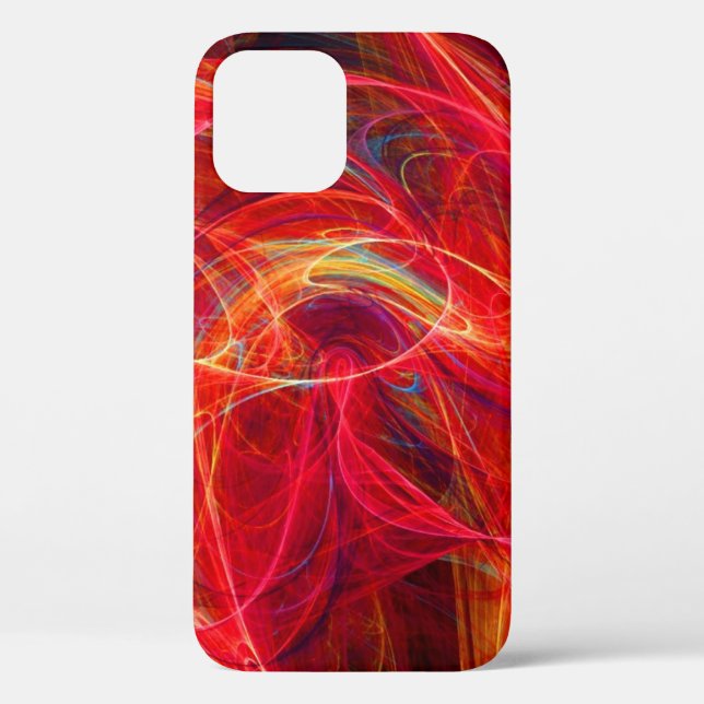 CRAZY PHOTON Pink Red Yellow Fractal Swirls Case-Mate iPhone Case (Back)