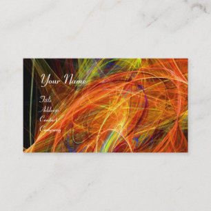 CRAZY PHOTON vibrant soft black yellow orange Business Card