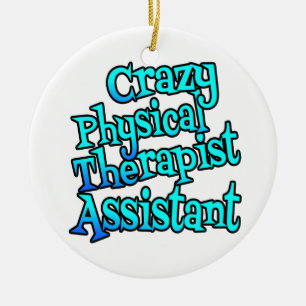 Crazy Physical Therapist Assistant Ceramic Ornament
