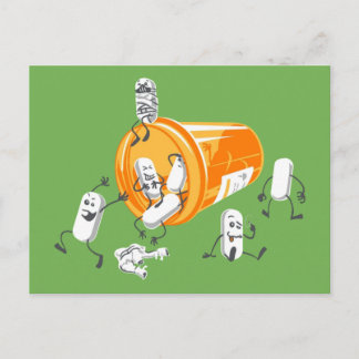 Crazy pills postcard