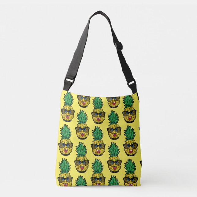 Crazy Pineapple   Crossbody Bag (Front)