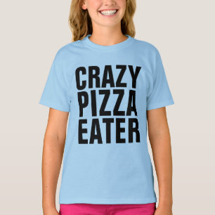 CRAZY PIZZA EATER Kids Girls T-shirts