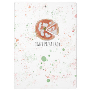 Crazy pizza lady clipboard