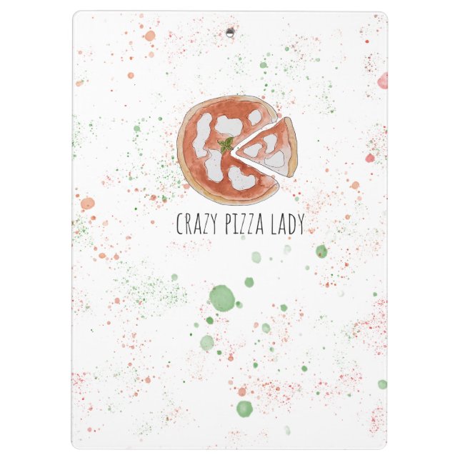 Crazy pizza lady clipboard (Back)