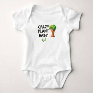 Crazy Plant Baby, Cute Plant Based Baby  Bodysuit