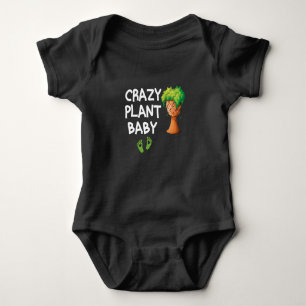 Crazy Plant Baby, Cute Plant Based Baby Natural ba Baby Bodysuit