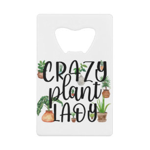 Crazy Plant Lady Bottle Opener with Potted Plants