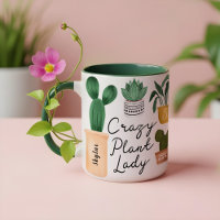 Crazy Plant Lady | Chic Watercolor Potted Plants