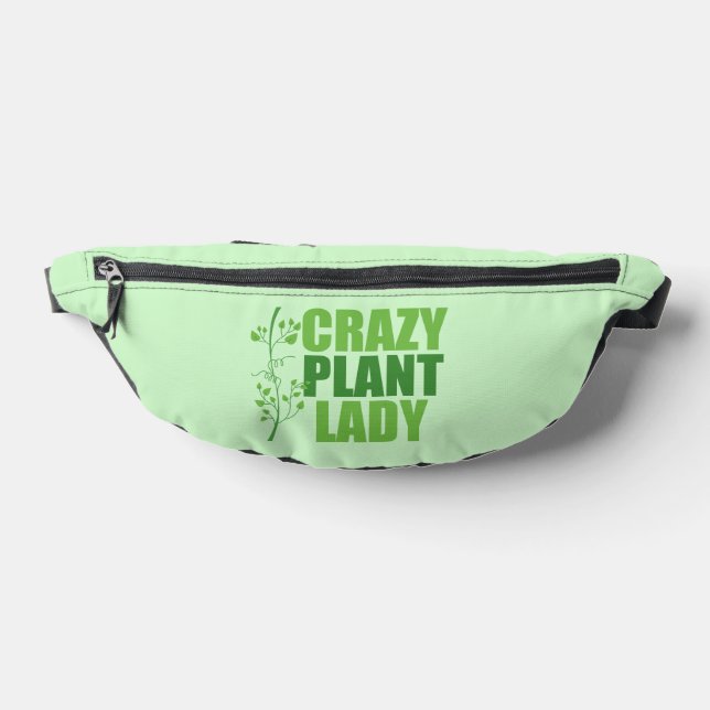 Crazy Plant Lady Cute Green Botanist Bum Bags (Lay Down)