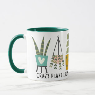 Crazy Plant Lady Fun Potted Plants Green          Mug