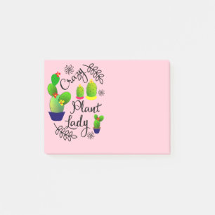 Crazy Plant Lady Funny Cactus Post-it Notes