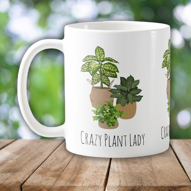 Crazy Plant Lady Funny Classic Mug, 11 oz Coffee Mug (Creator Uploaded)