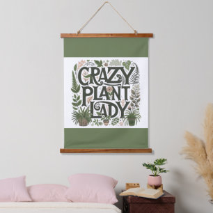 Crazy Plant Lady  Hanging Tapestry