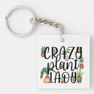 Crazy Plant Lady Key Ring