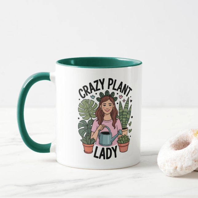 Crazy Plant Lady Mug (With Donut)