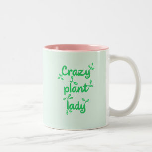 Crazy Plant Lady Mug - Green on Pastel Green