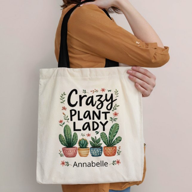 Crazy Plant Lady Personalised Tote Bag (Creator Uploaded)