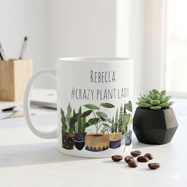 Crazy Plant Lady Pot Plant & Cactus  Coffee Mug (Creator Uploaded)
