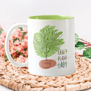 Crazy Plant Lady Two-Tone Coffee Mug