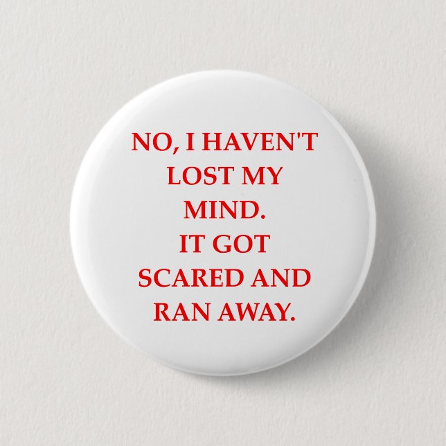 CRAZY.png 6 Cm Round Badge (Front)