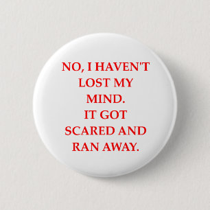 CRAZY.png 6 Cm Round Badge